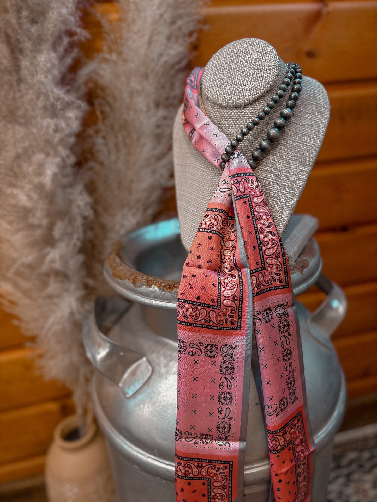 Mini Pink Bandanna Twilly