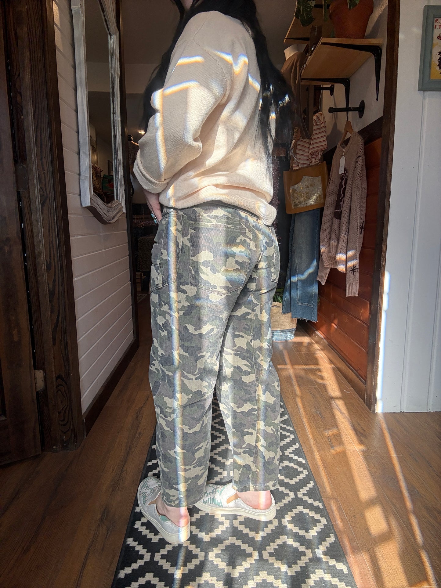 The Cowboy Camo Horseshoe Barrel Jean