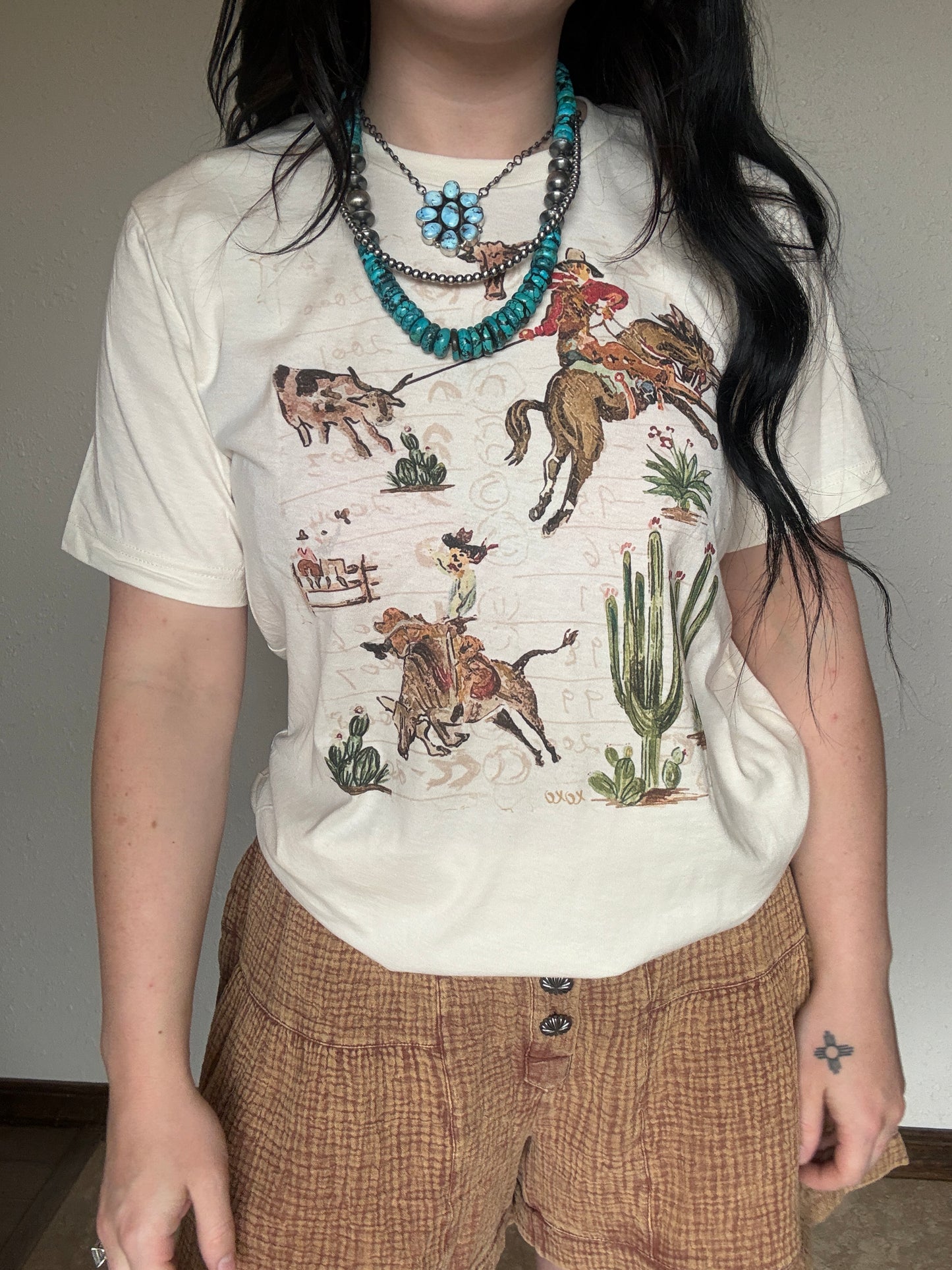 Grandpas Wallpaper XOXO ART Hand-drawn Tee
