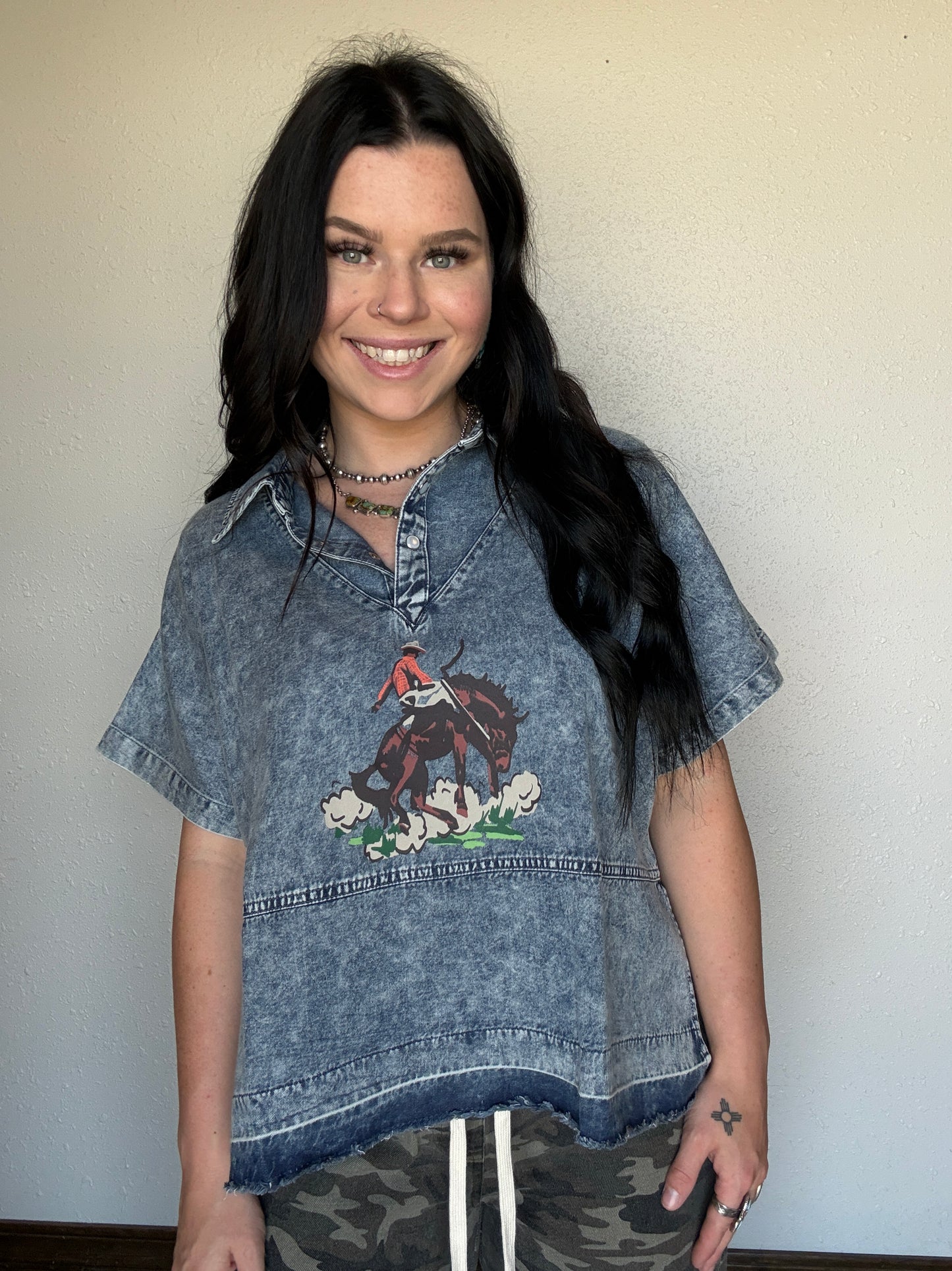 The Mane Denim Top