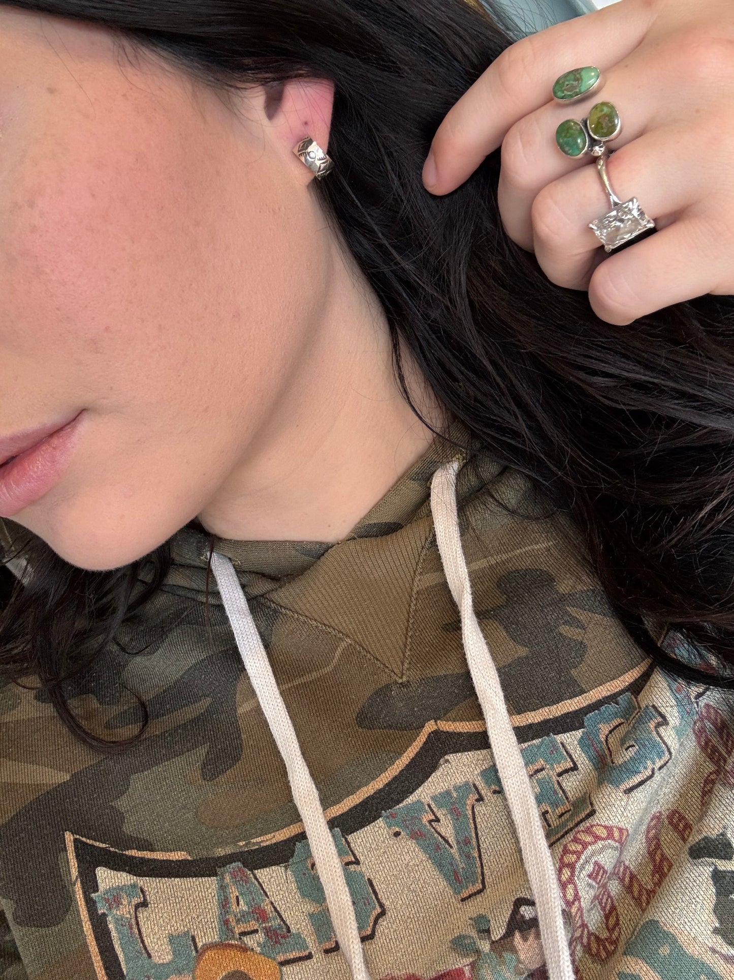 Native Made Silver Mini Huggers