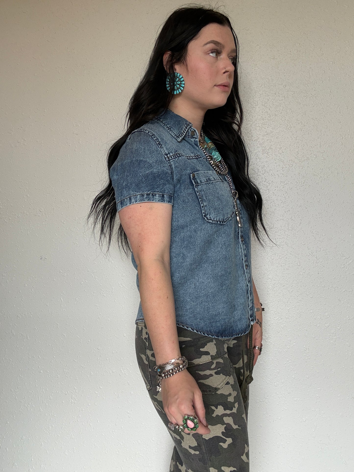 The Loretta Denim Short Sleeve
