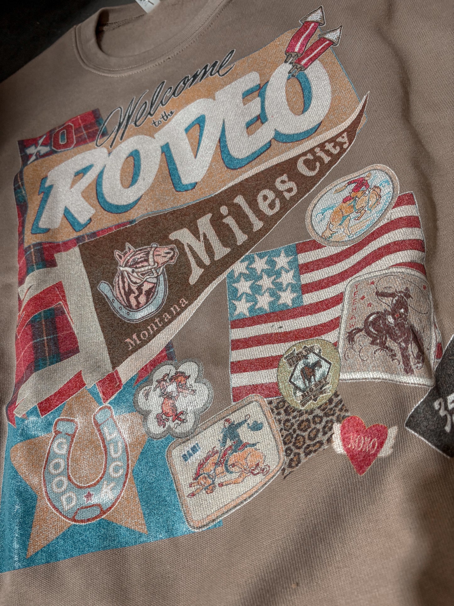 Miles City Banner Hand Drawn Graphic Crewneck