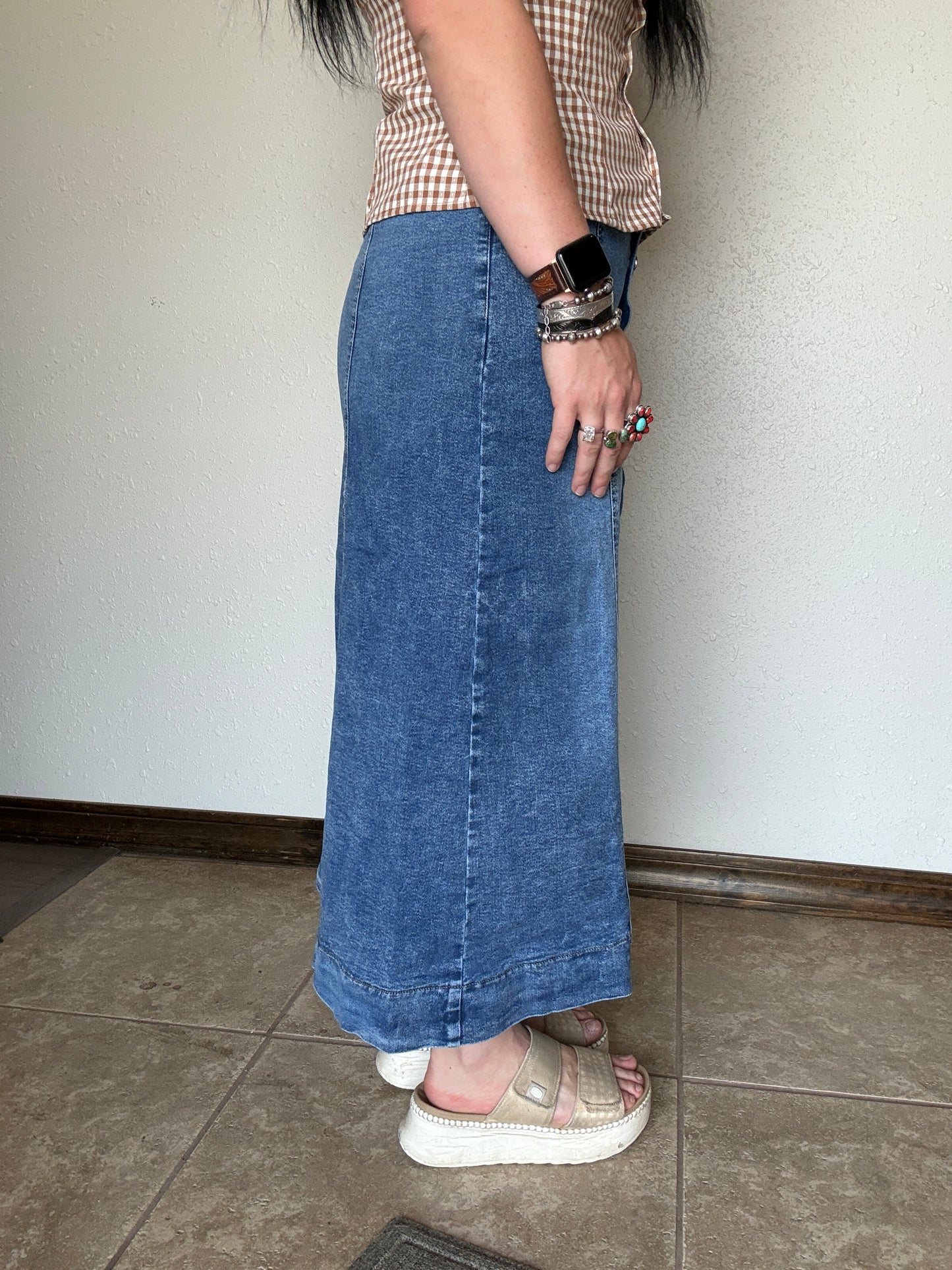The Fall Night Denim Skirt