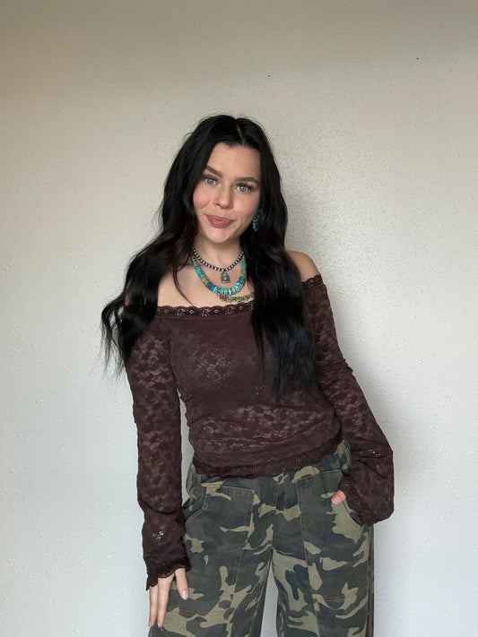 The Mel Off The Shoulder Lace Top