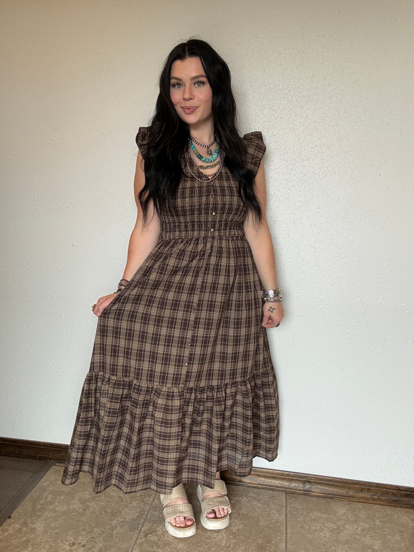 The Plaid Prairie Maxi Dress