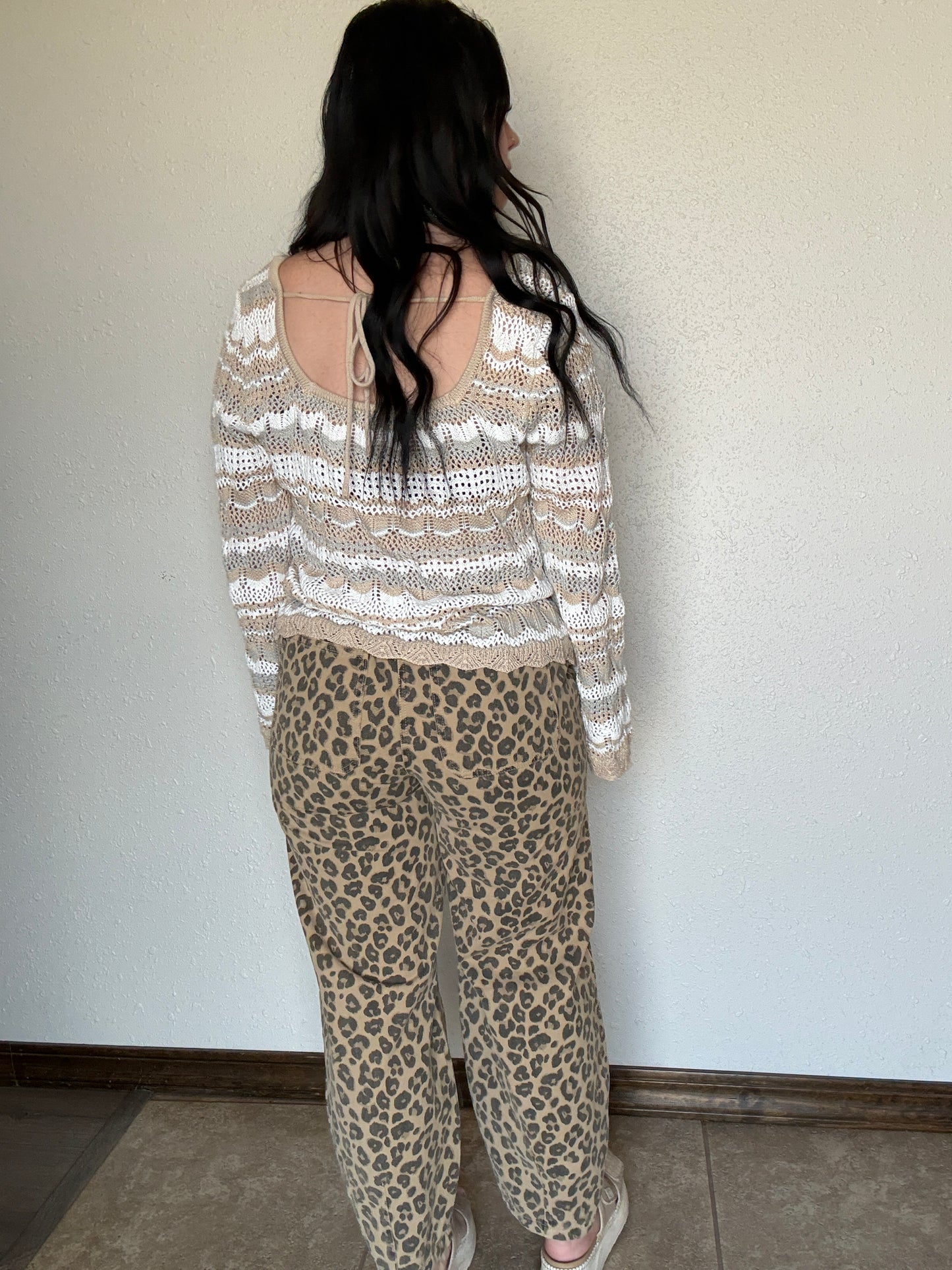 The Lucy Leopard Barrel Jean