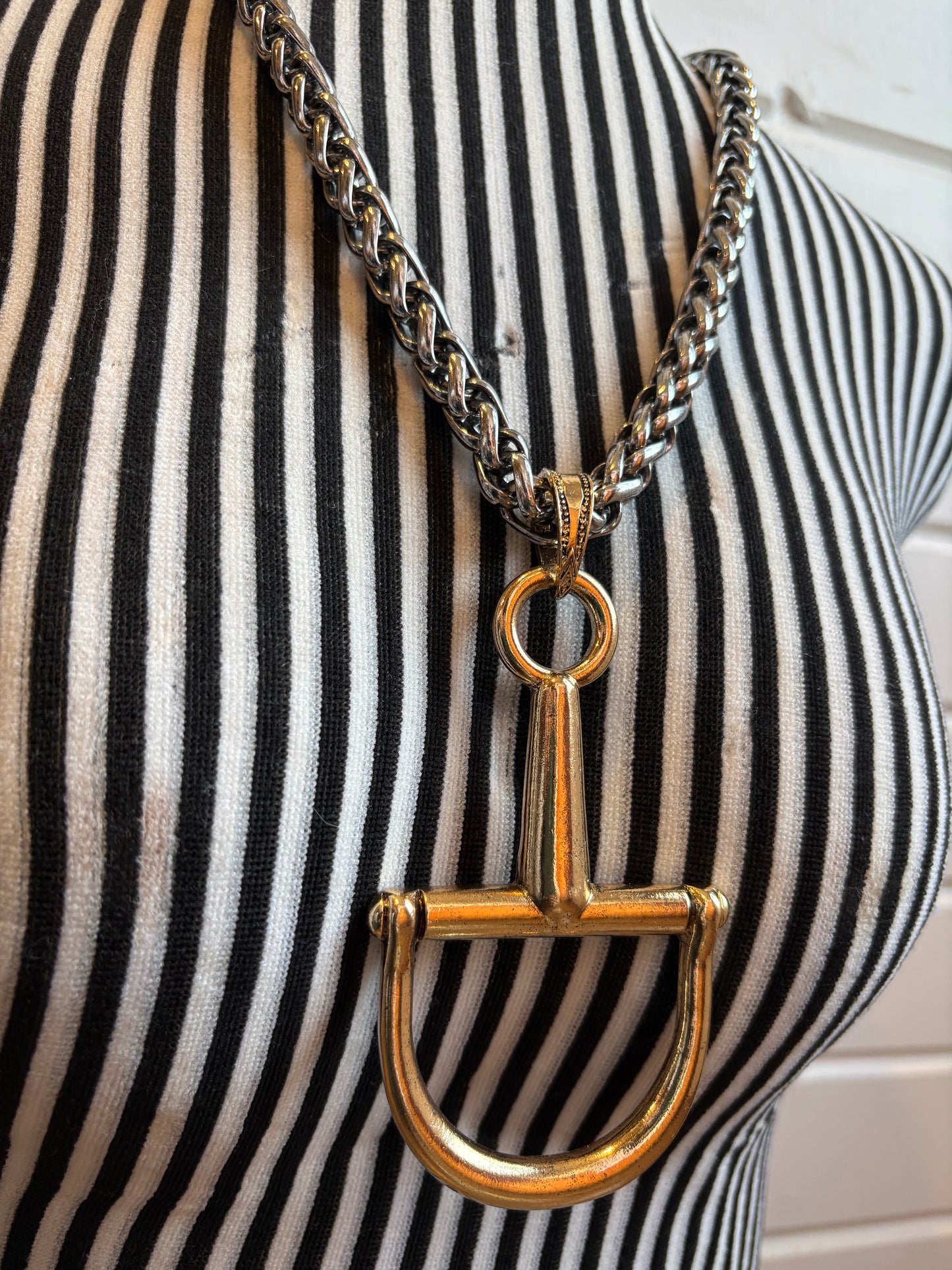Large Snaffle Bit Necklace *Gold