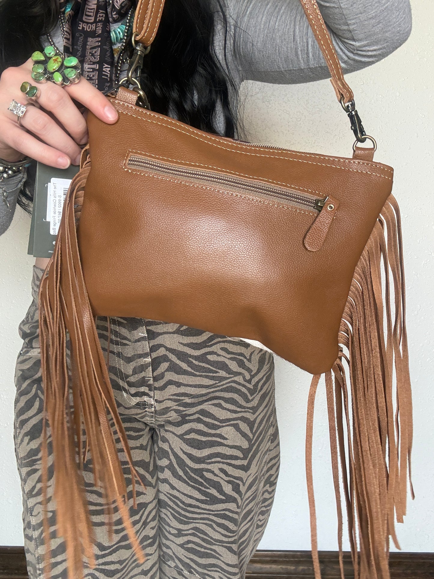 The Hills Cowhide Fringe Bag