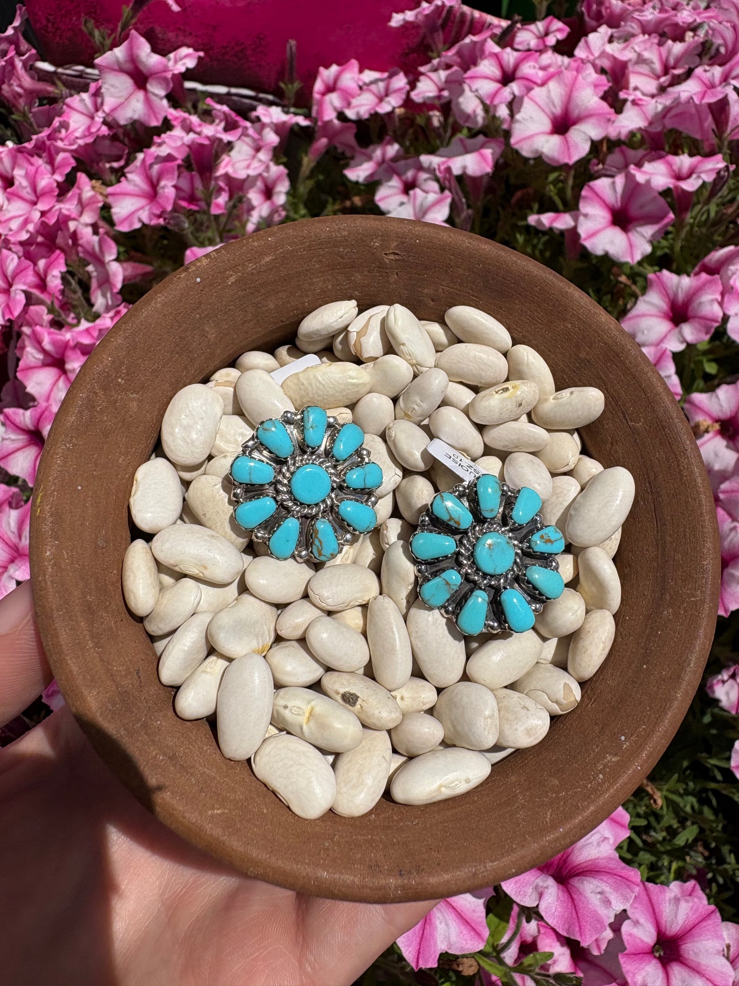 Native Made Kingman Turquoise Cluster Ring