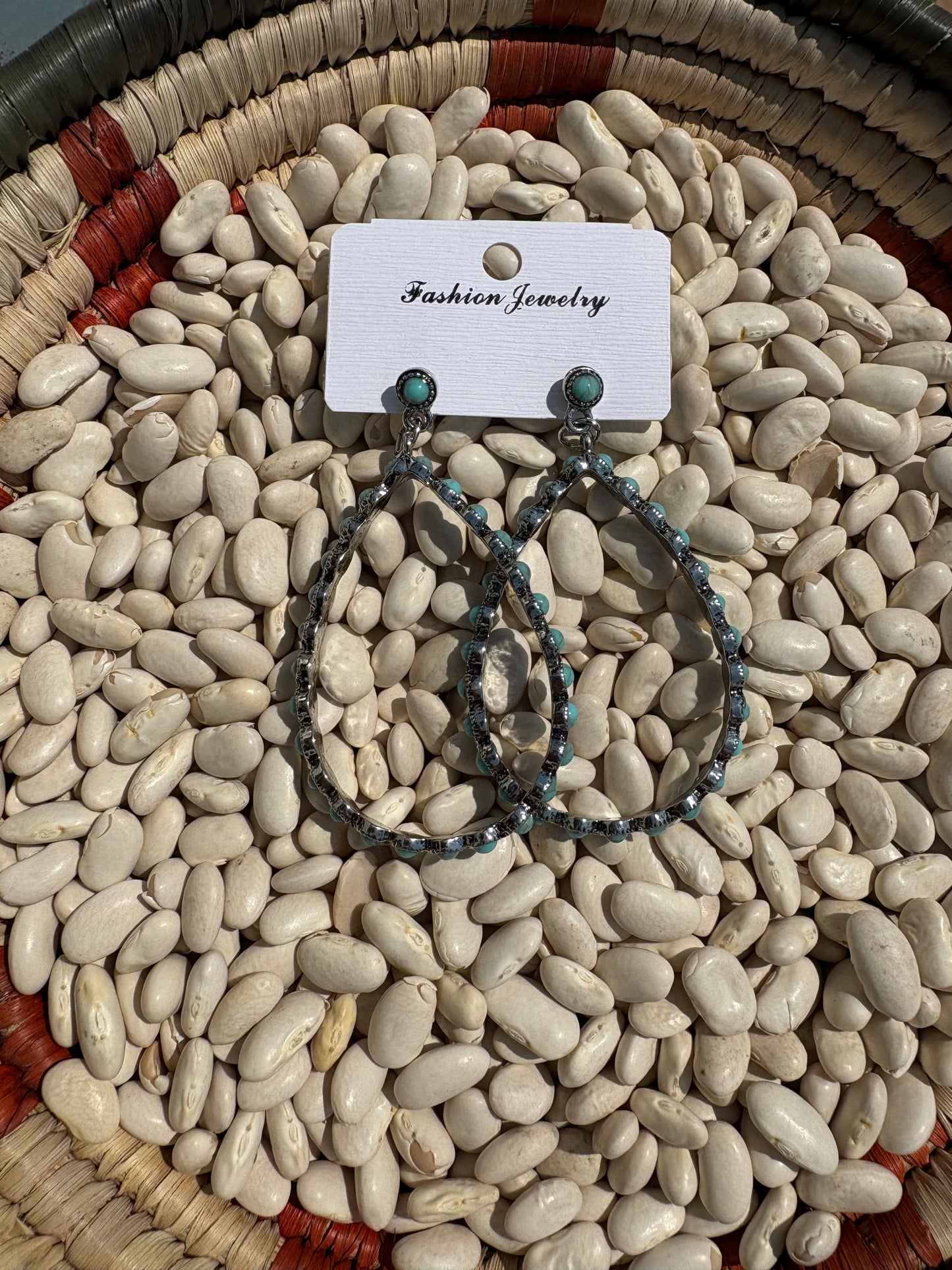 Turquoise Hoops