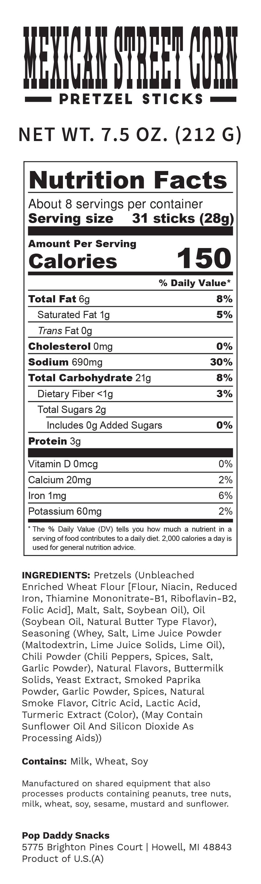 Seasoned Pretzels - 7.5oz - Mexican Street Corn