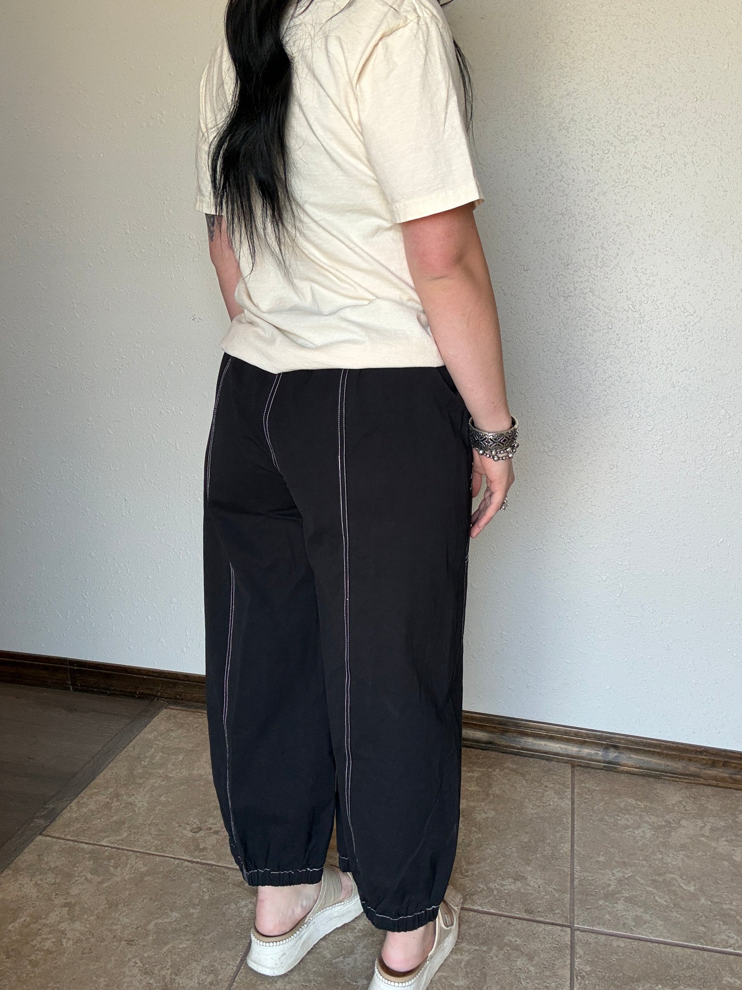 Barrel Shaped Cotton Pants