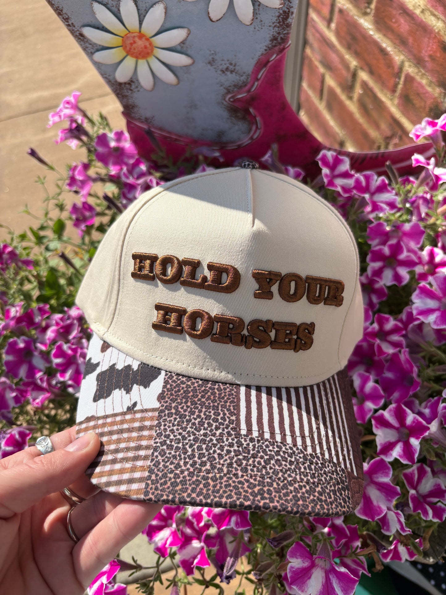 Hold Your Horses Embroidered Trucker Hat