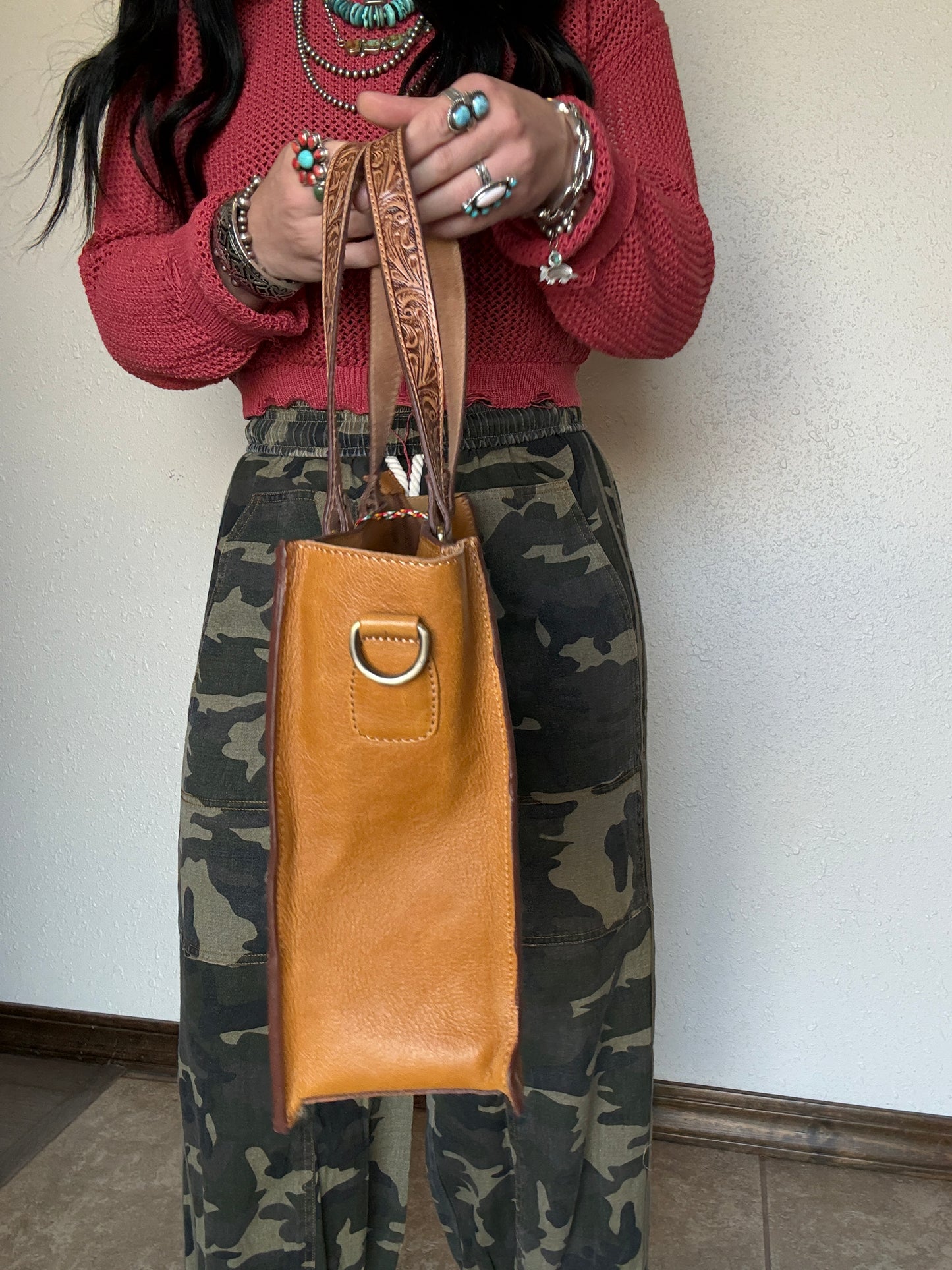The Dallas Hand Tooled Concealed Carry Bag