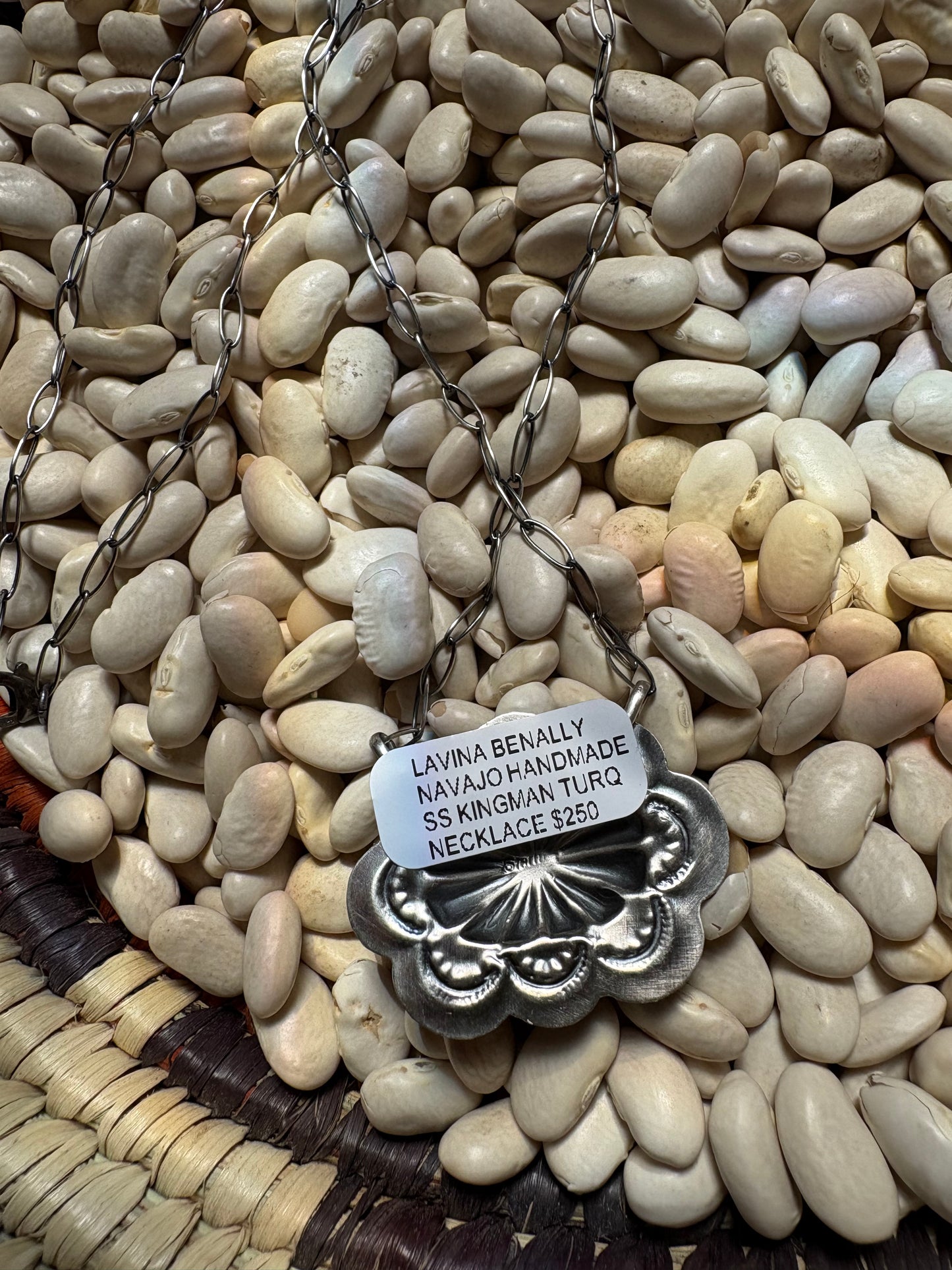 Lavina Benally Kingman Concho Necklace