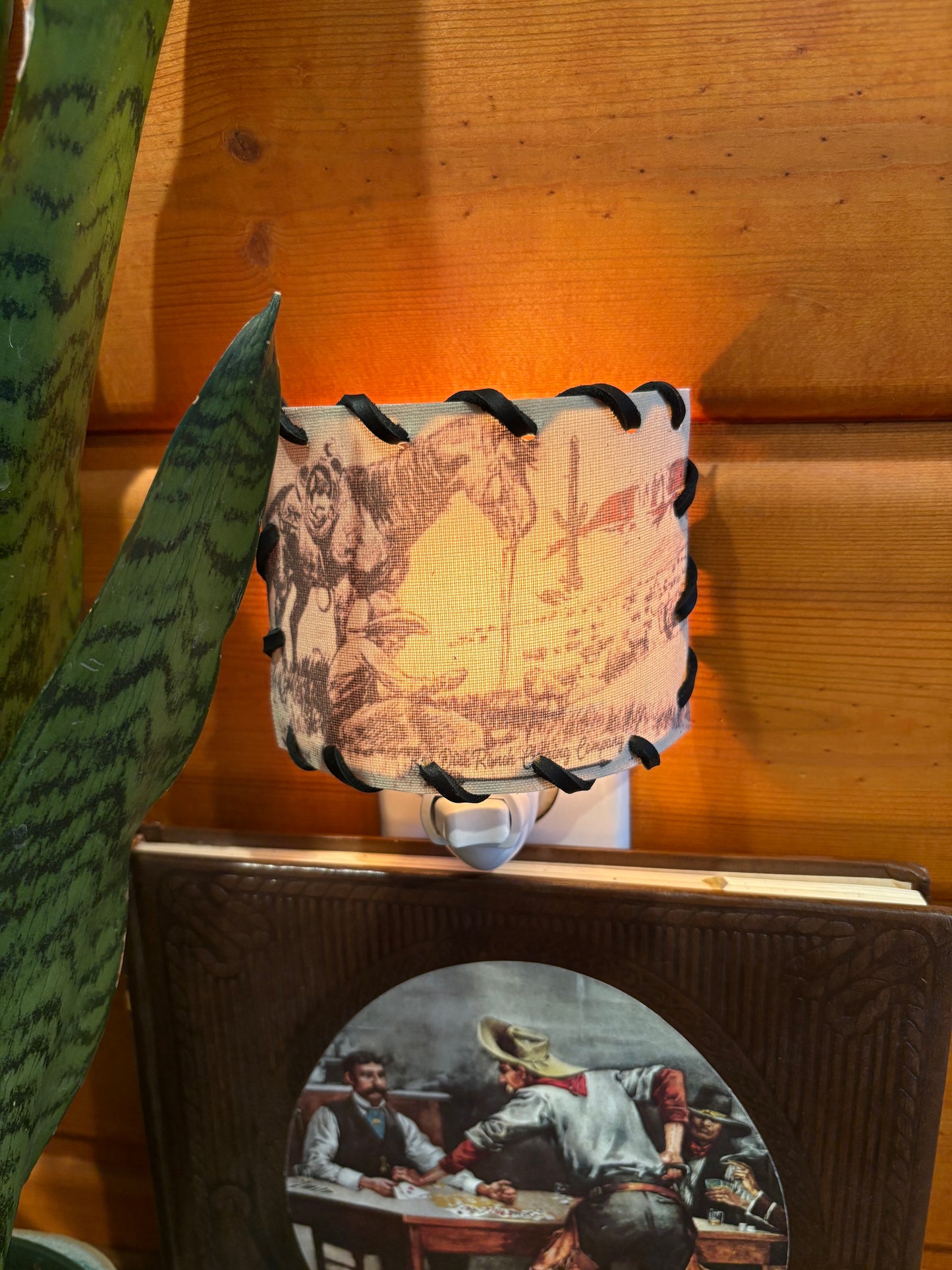 Western Night Light *Black & White Cowboy