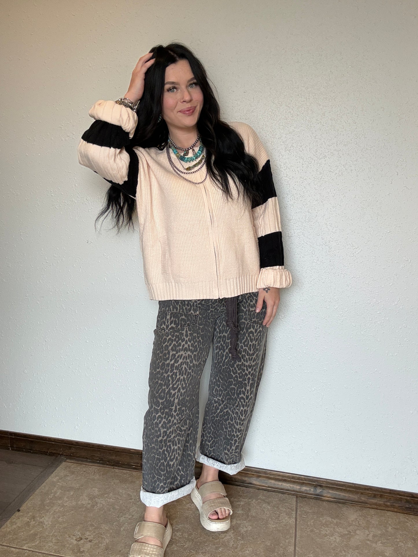 The Lefty Leopard Barrel Jeans