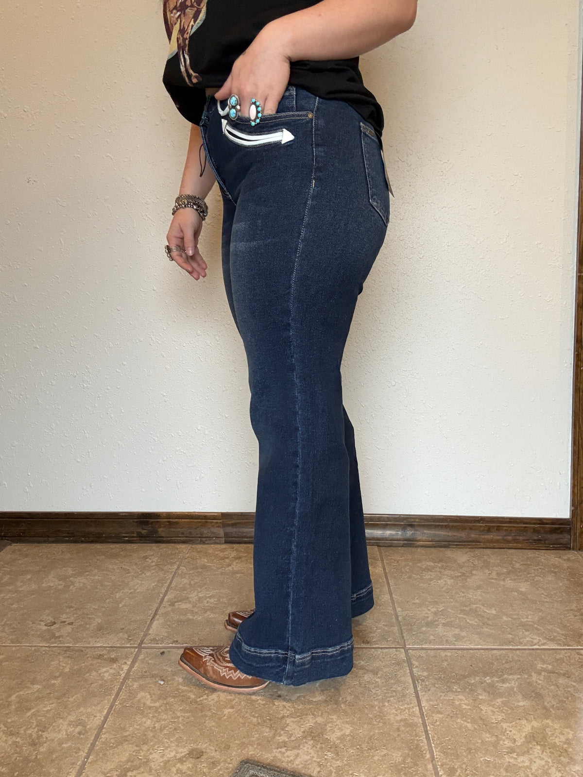 Dark Wash Arrow Denim