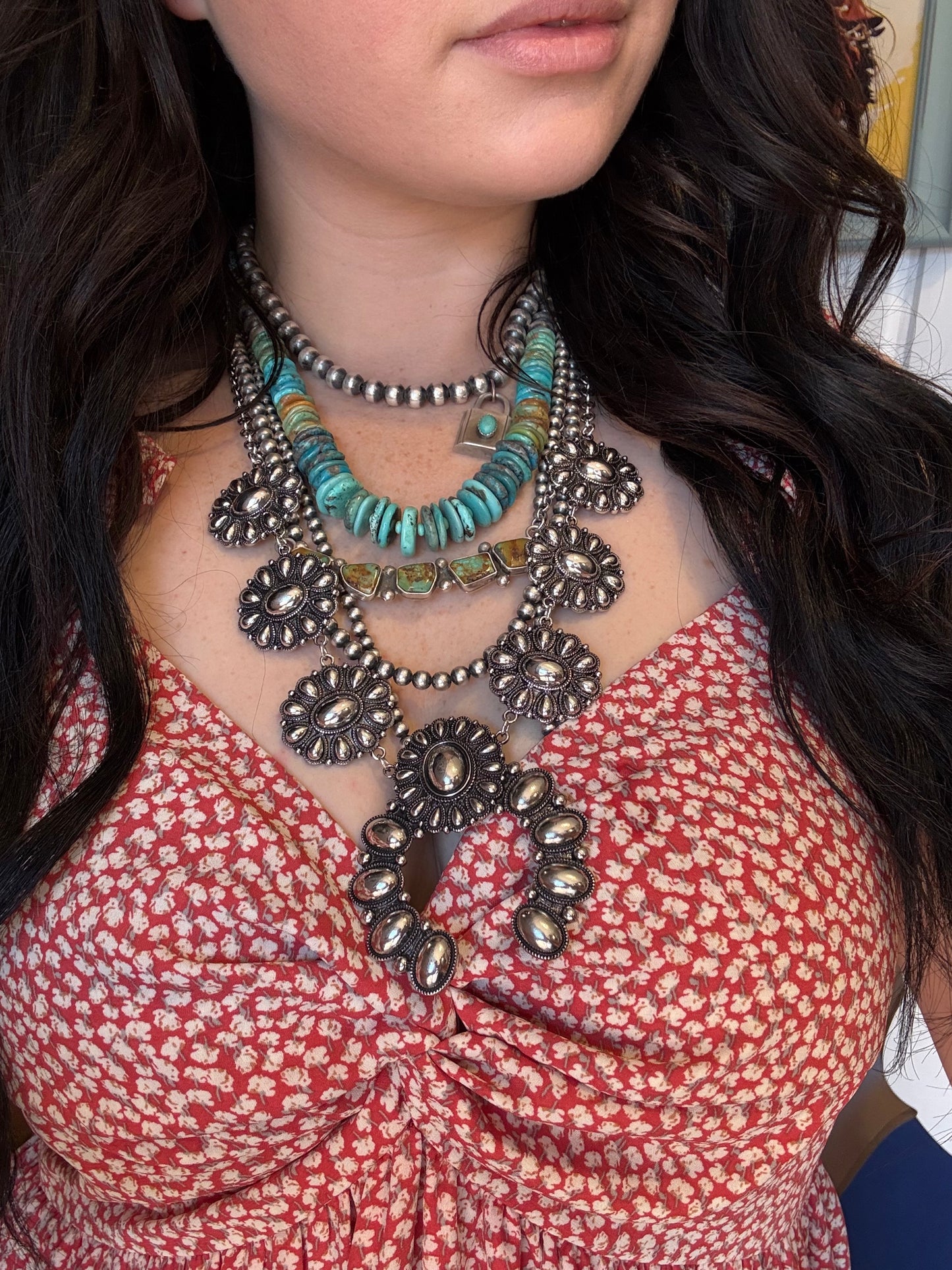 The Waylon Squash Blossom Necklace & Earrings
