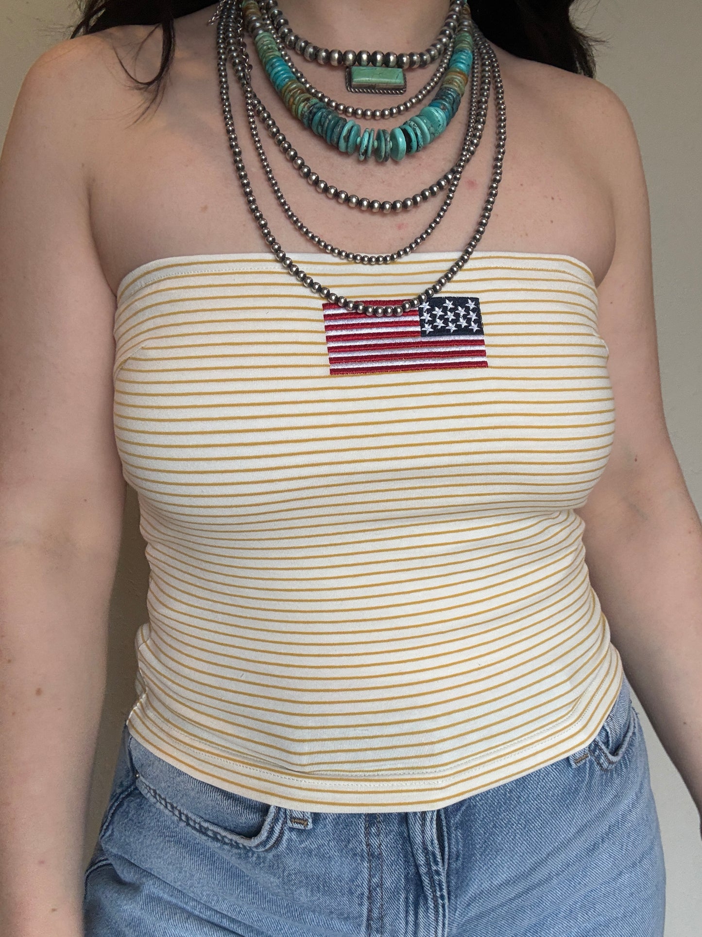 Flag Tube Top *Yellow