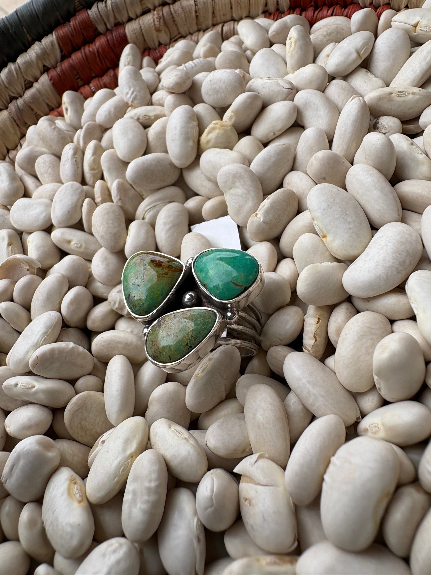 Emerald Valley Turquoise Cluster Ring Size 8.5