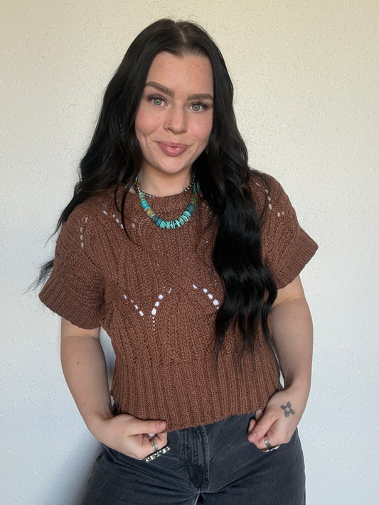 The Missy Crochet Top *Chocolate