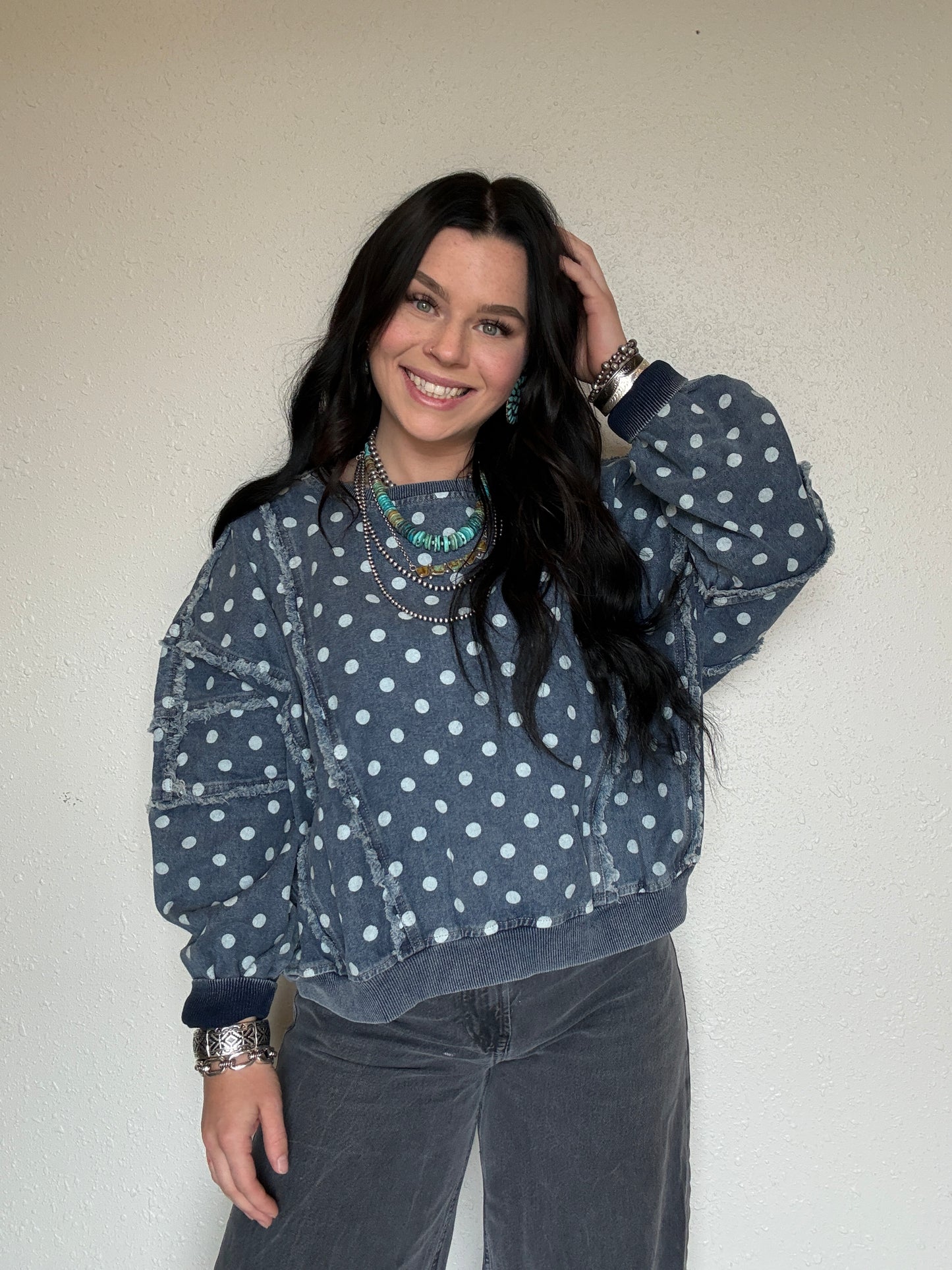 The Denim Dan Polka Dot Sweater