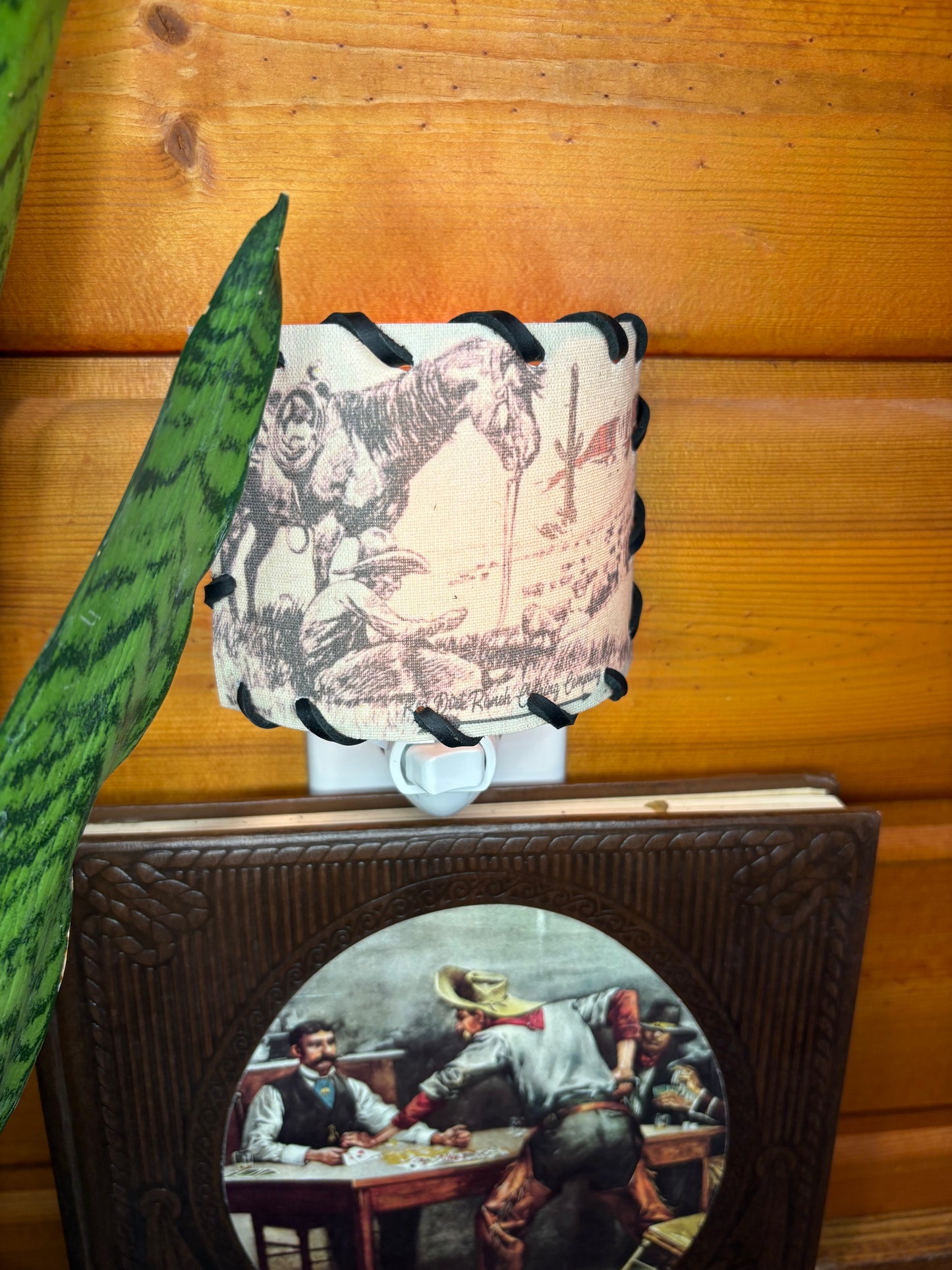 Western Night Light *Black & White Cowboy