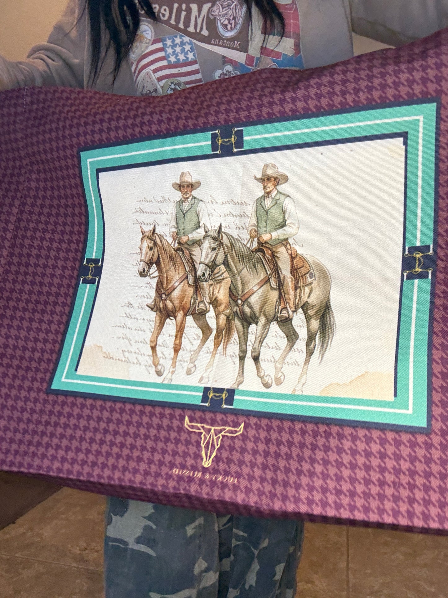 Large Canvas Market Tote Bag *Cowboys