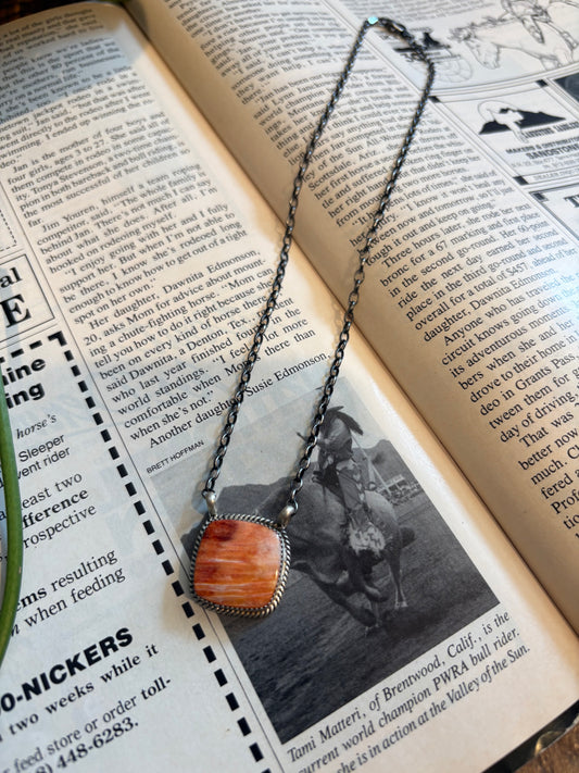 Native Made Spiny Square Necklace