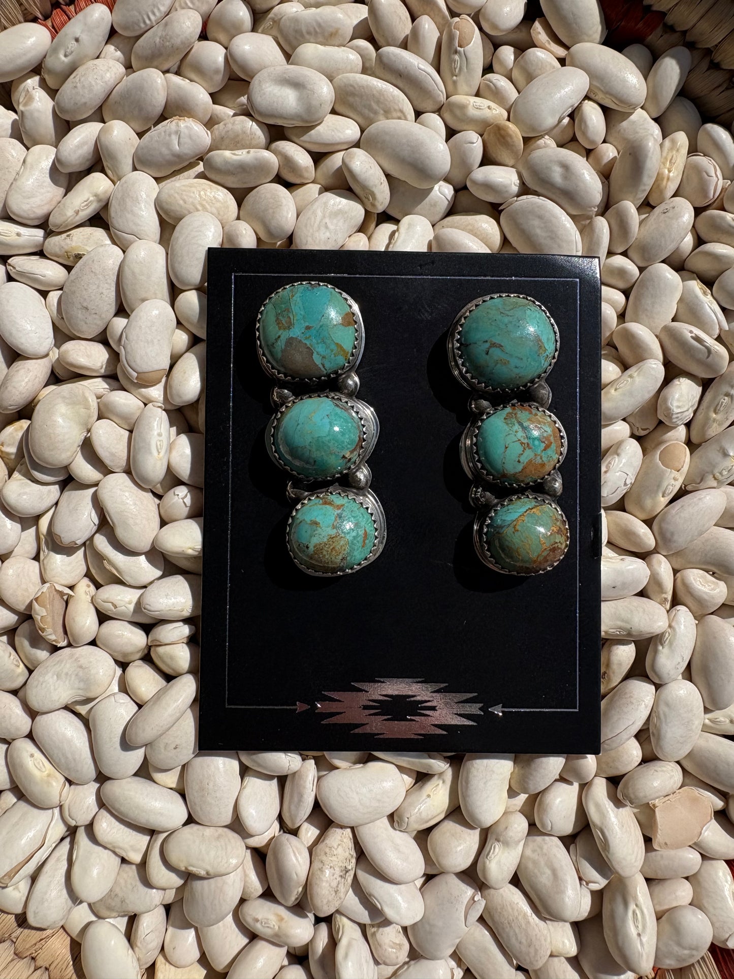 Begay Native Made Three Stone Studs