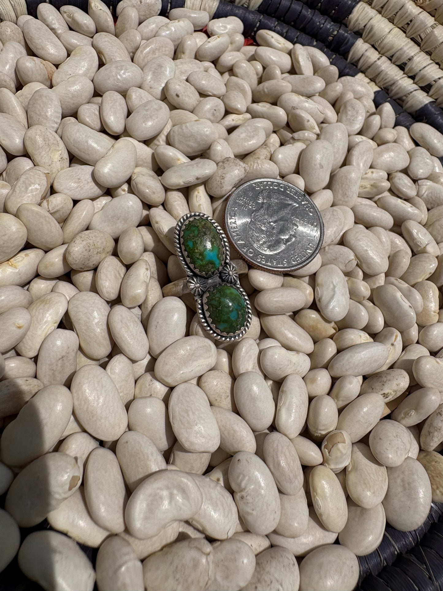 Green Sonoran Double Adjustable Ring