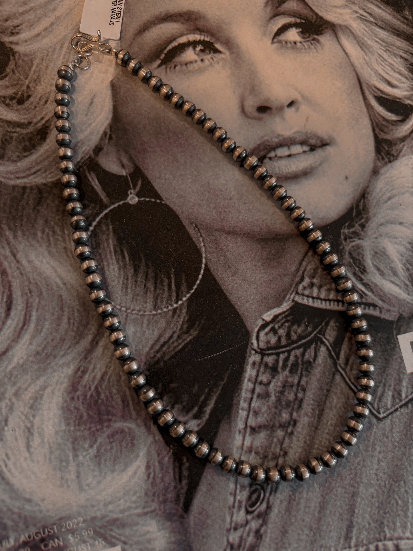 5mm 14” Sterling Silver Beaded Necklace