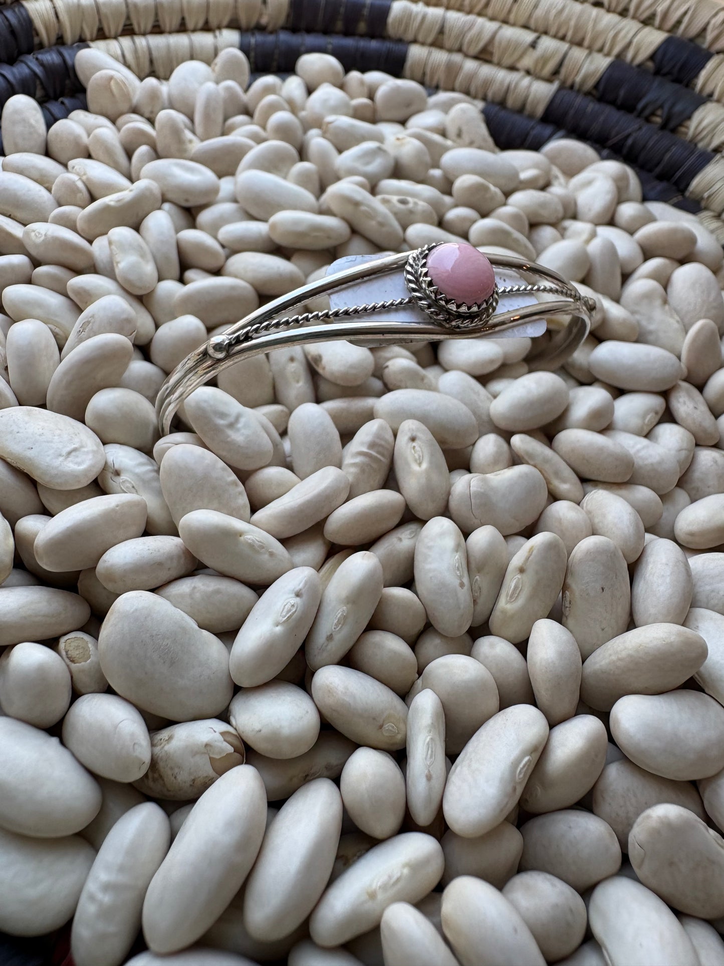 Ester White Pink Conch Cuff