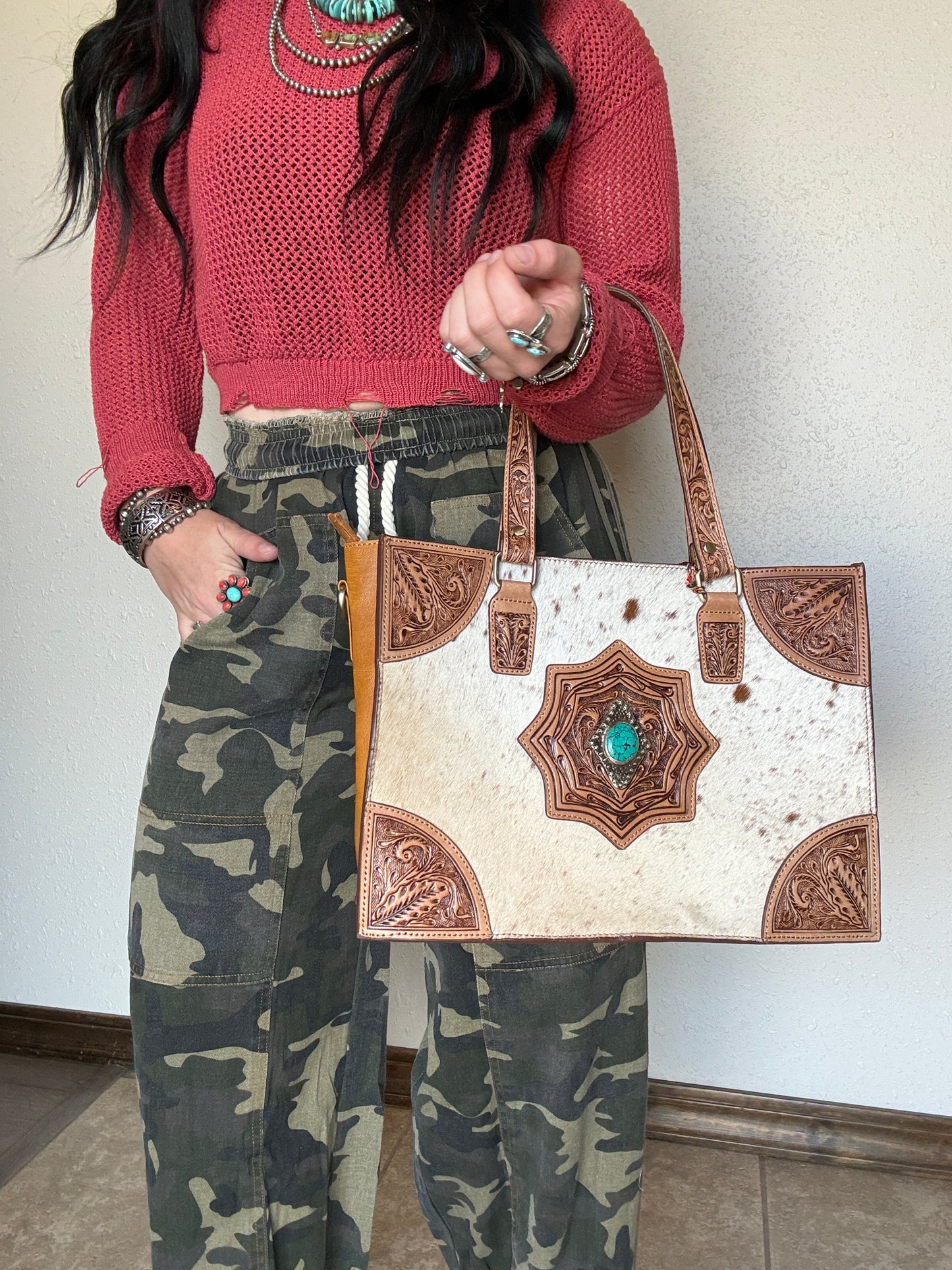 The Dallas Hand Tooled Concealed Carry Bag