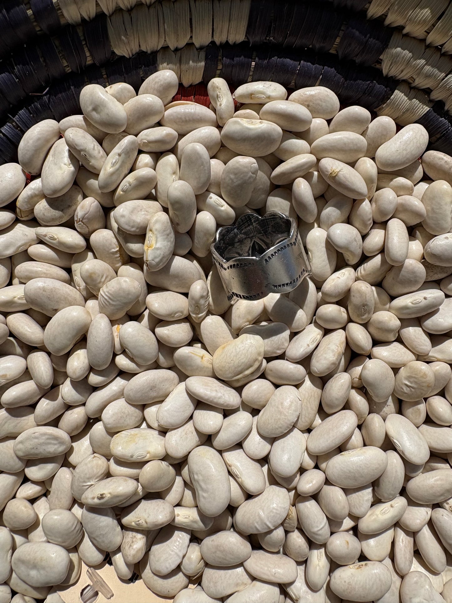 B. Shorty Silver Cigar Band Ring Size 6.5