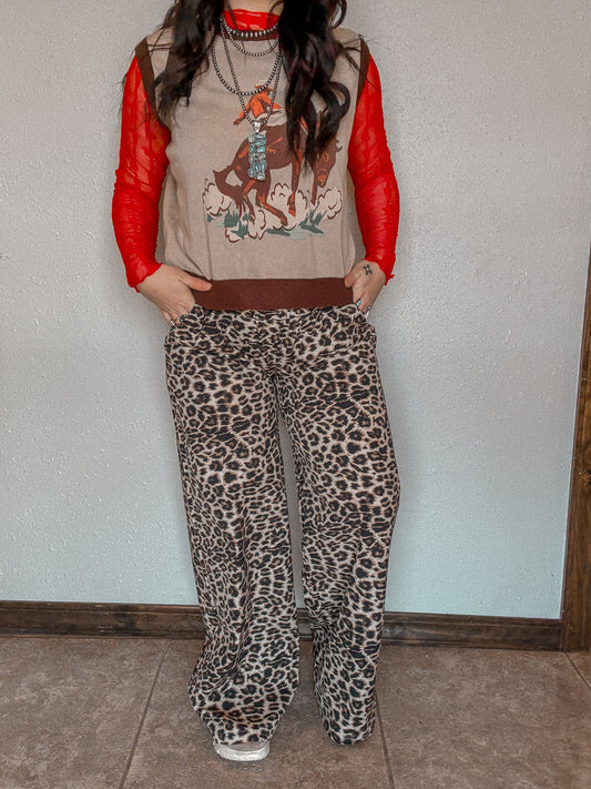 Leopard Boxer Pant