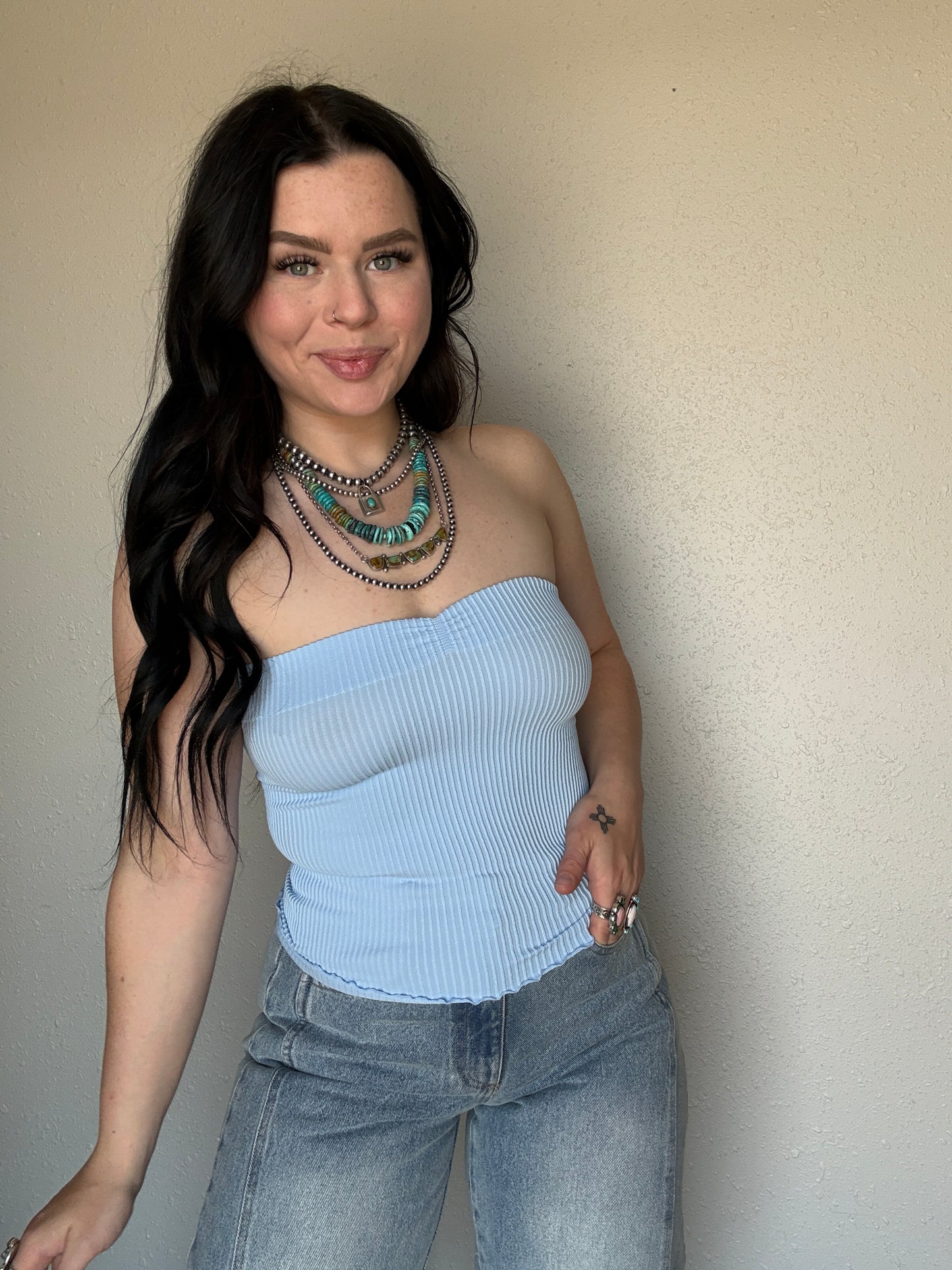 Fitted Tube Top *Blue