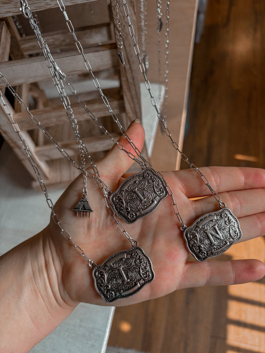 Buckle Initial Necklace