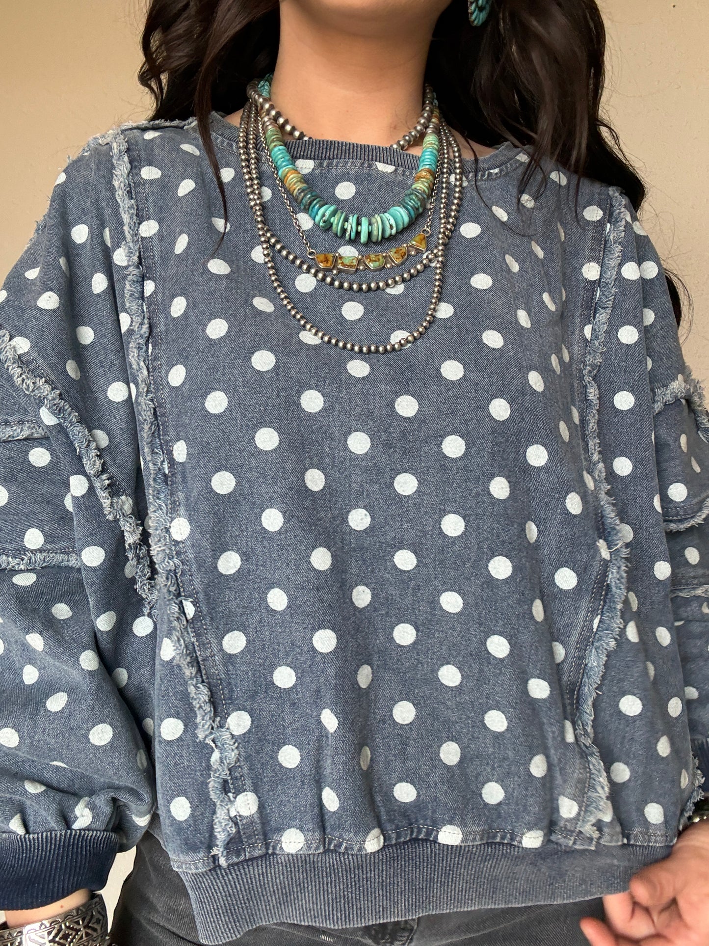 The Denim Dan Polka Dot Sweater