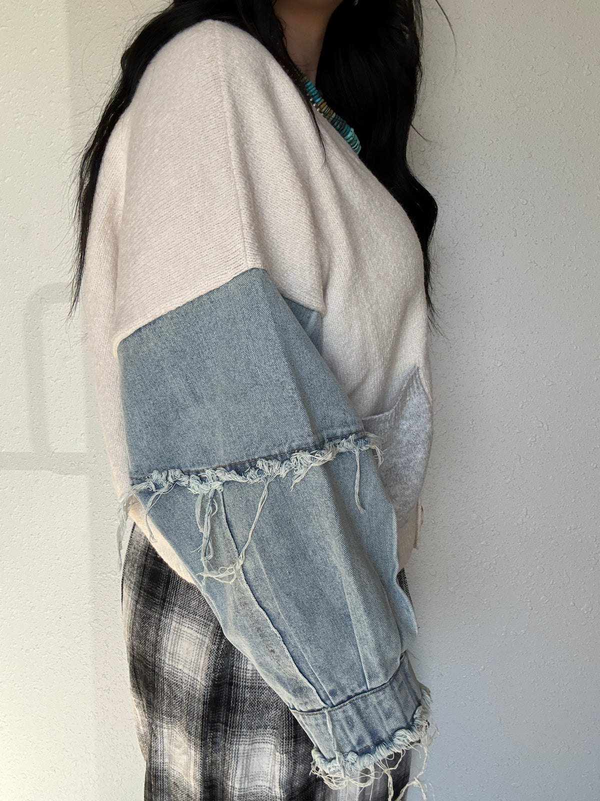 The Dandy Denim Cardigan *Cream