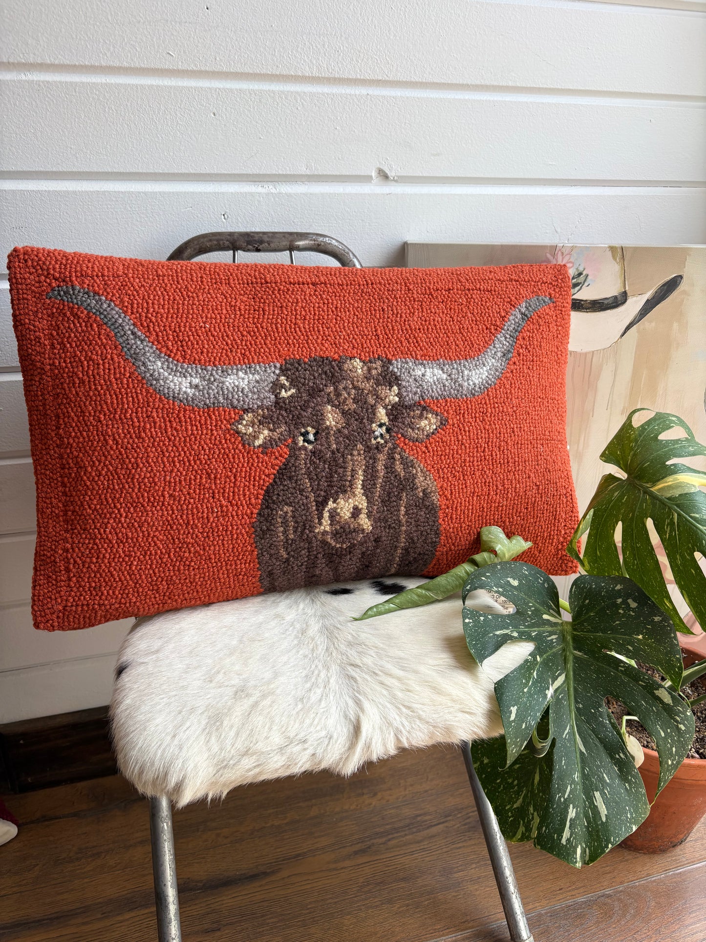 Longhorn Hook Pillow