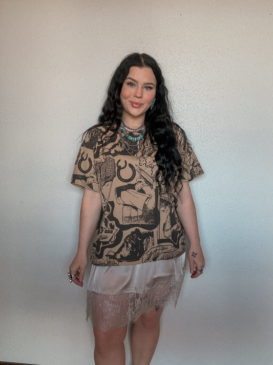 The Lefty Lace Skirt *Dust