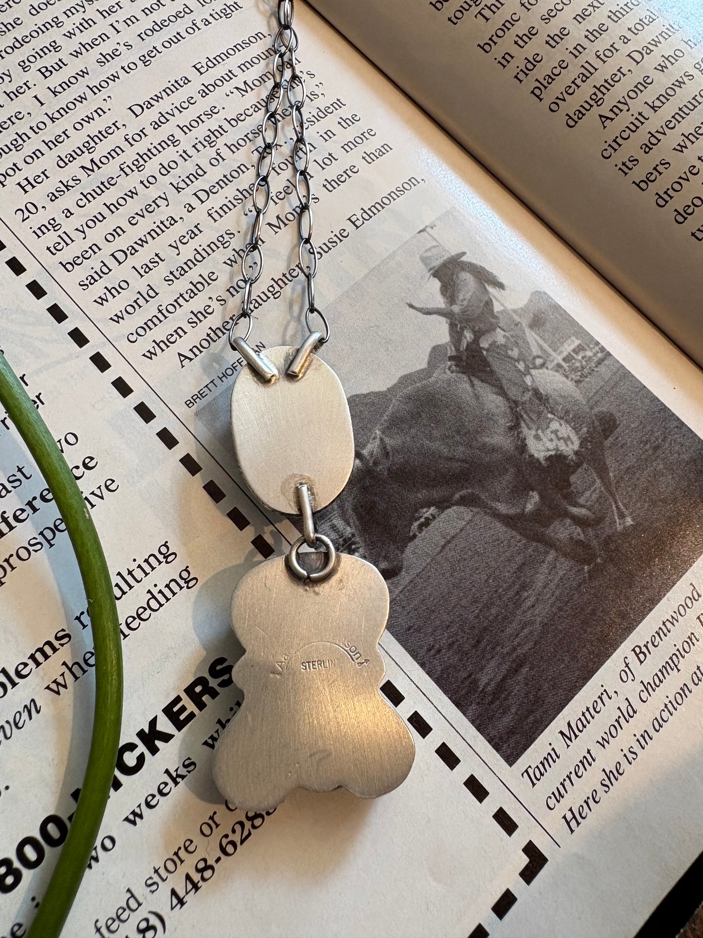 Native Made White Water Dangle Necklace