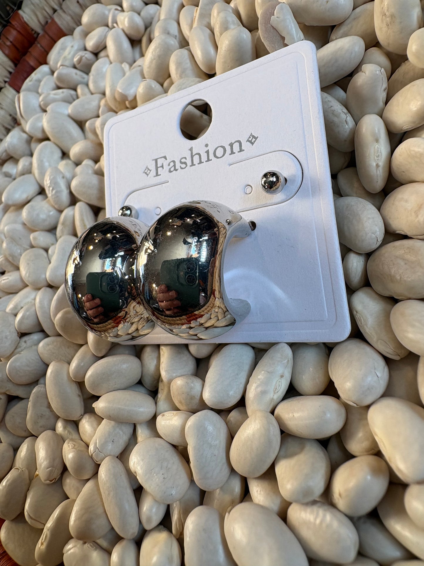 Silver Hoop and Stud Set