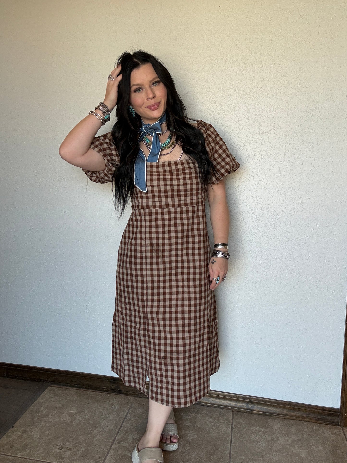 The Autumn Bubble Sleeve Dress