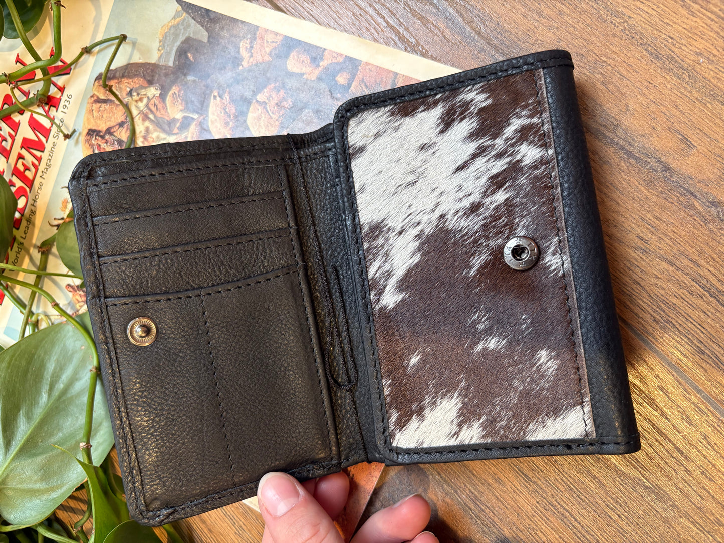 Mini Cowhide & Leather Wallet