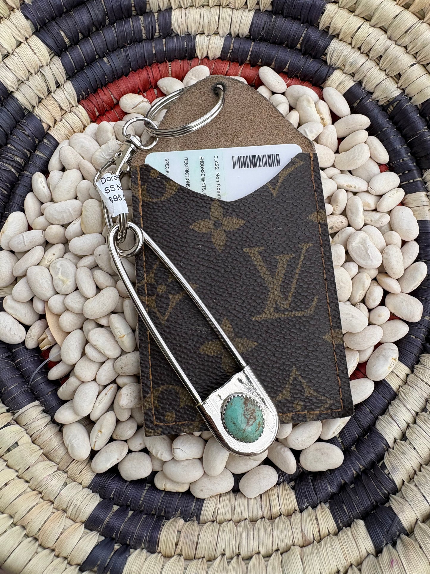 Native made Pin Keychain w/ Turquoise