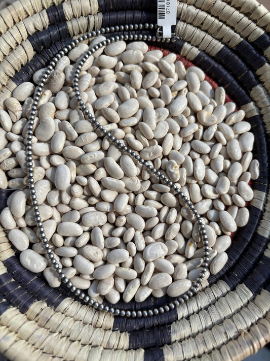3mm 24” Sterling Silver Pearls